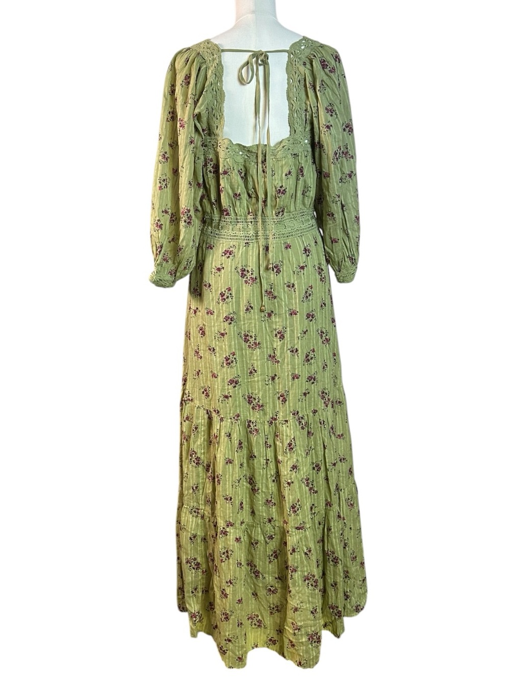 Free People Bohemian Cottage Ethereal Dainty Morning Meadows Maxi Dress XL NWT - Picture 8 of 14